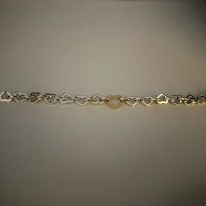 Tiffany and co heart linked bracelet